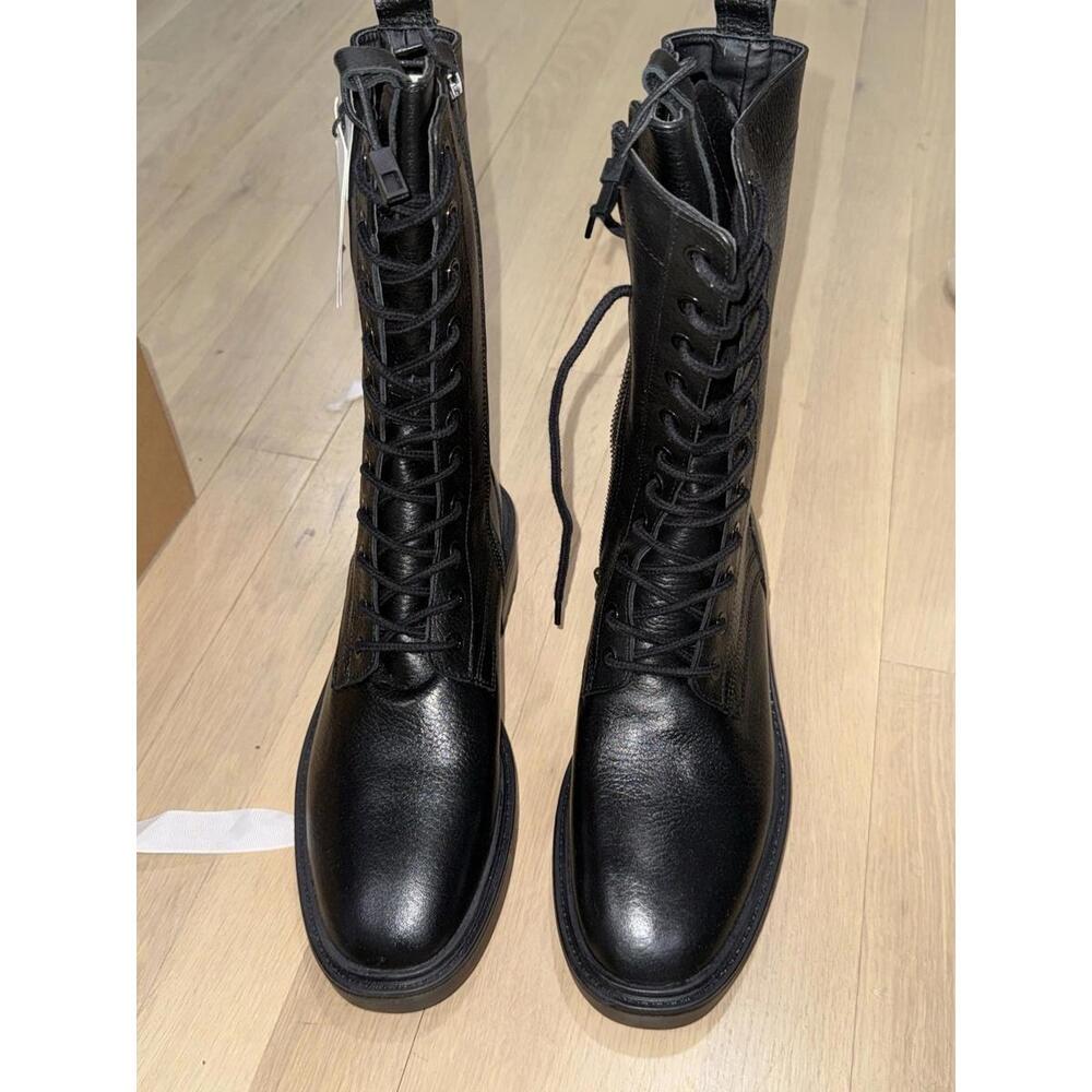 NWT Zara Black Combat boots sz9 Retail 130$ priced to sell